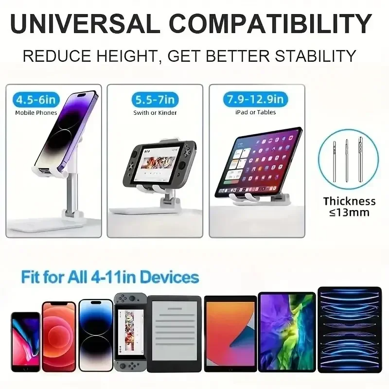 Adjustable Desktop Phone Stand & Tablet Holder