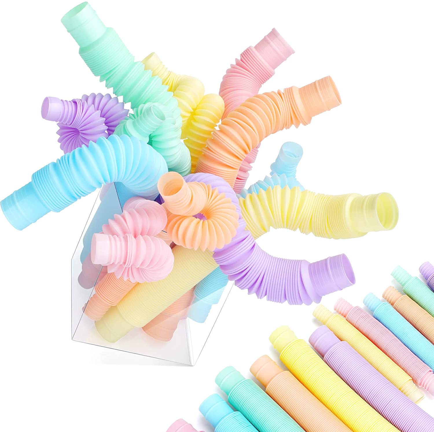 Mini Pop Tube Sensory Fidget Toy Heavy-Duty Educational Toy for Stress Relief and Building Fun
