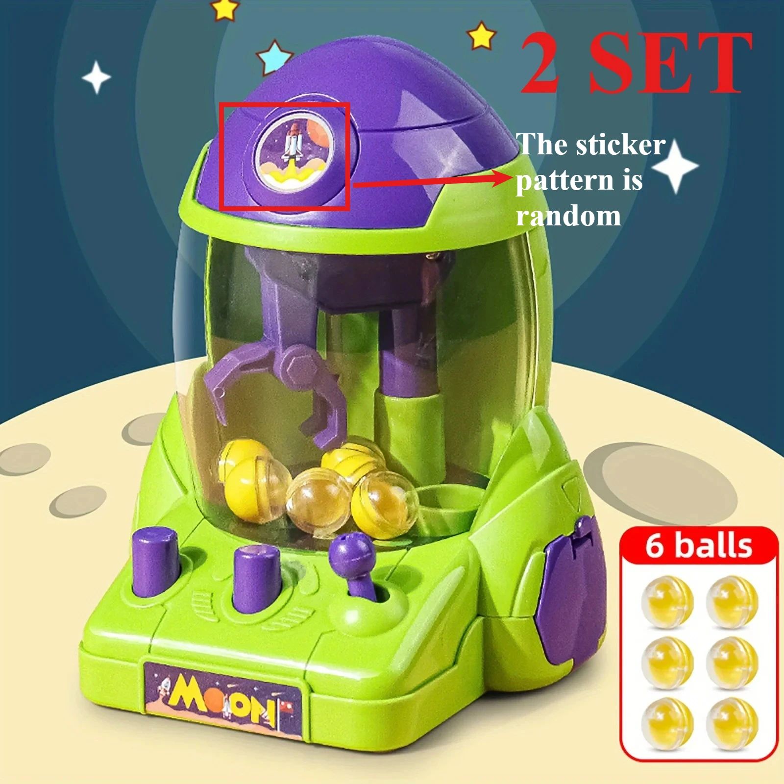 Space Rocket Crawler Prize Grab Toy
