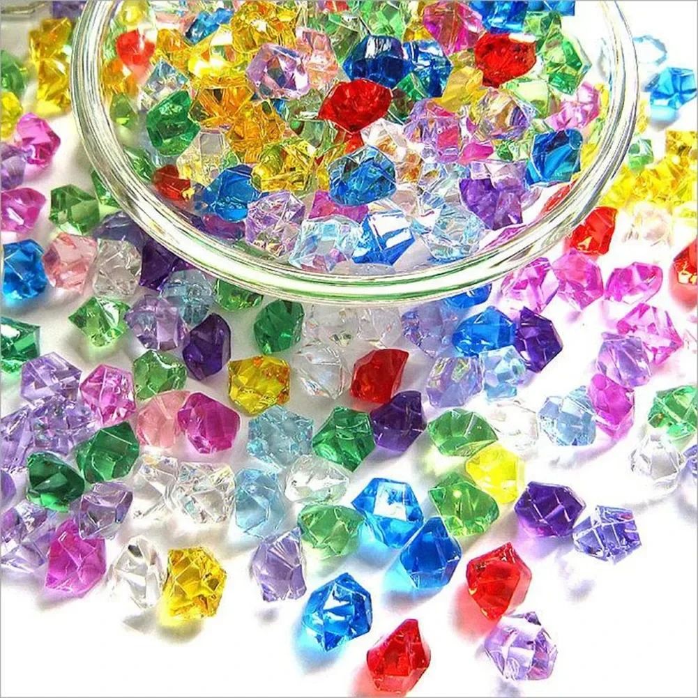 Clear Fake Crushed Ice Acrylic Vase Filler Gems for Wedding Centerpieces and Crafts