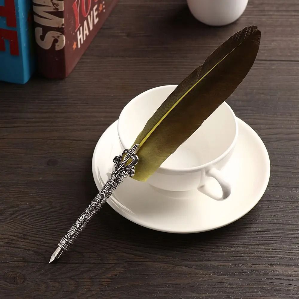Antique Luxury Quill Set | High-Fidelity European Feather Pen Gallery & Professional Calligraphy Toolkit