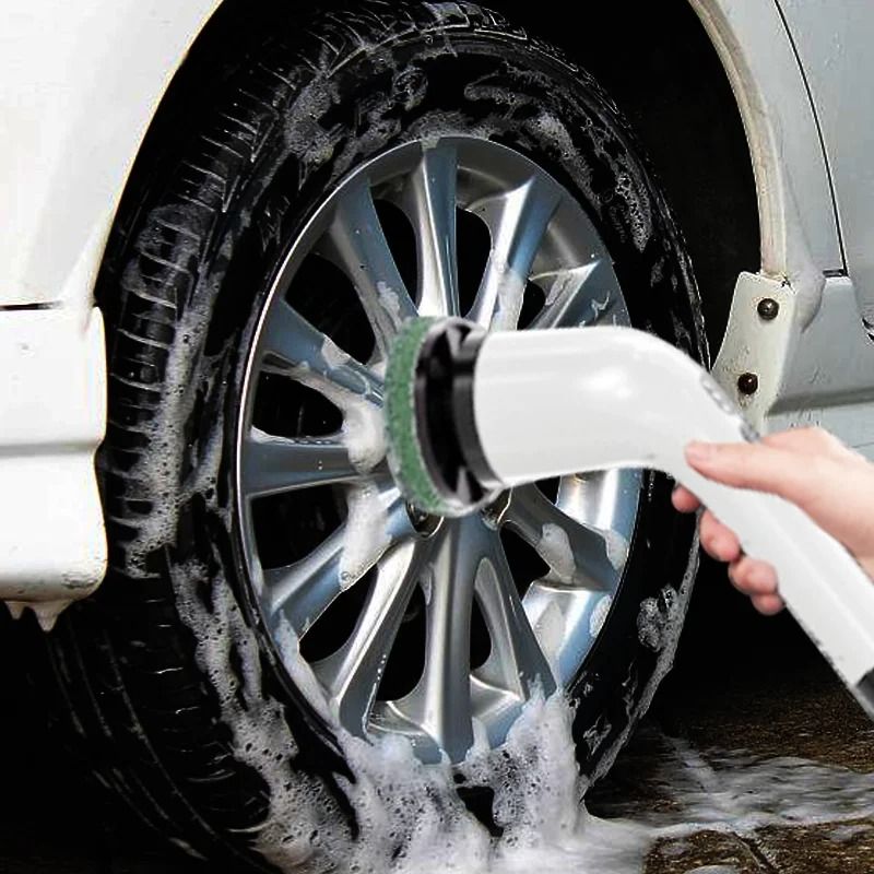 Electric Spin Scrubber Cleaning Brush with Adjustable Handle