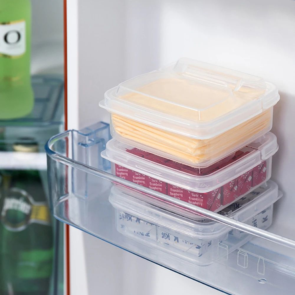 4 Piece Food Storage Box Set for Fridge and Freezer