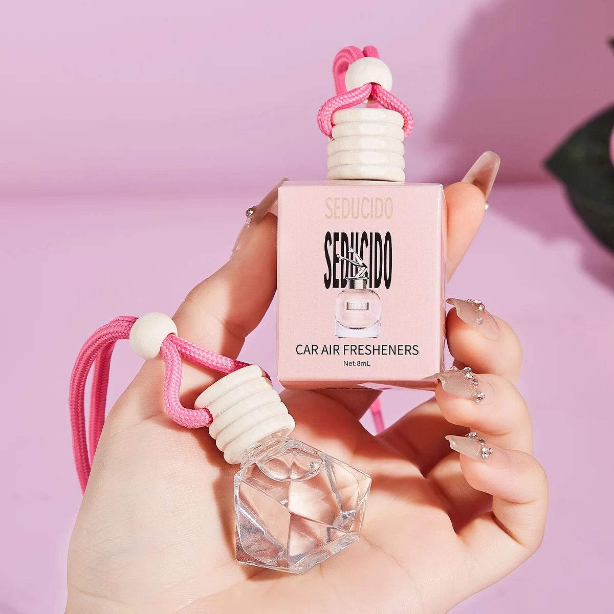 Pink Car Fragrance Pendant Air Freshener