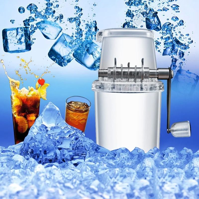 Portable Manual Ice Crusher with Comfortable Handle – Multi-Functional Hand-Cranked Smoothie and Beverage Tool for Home