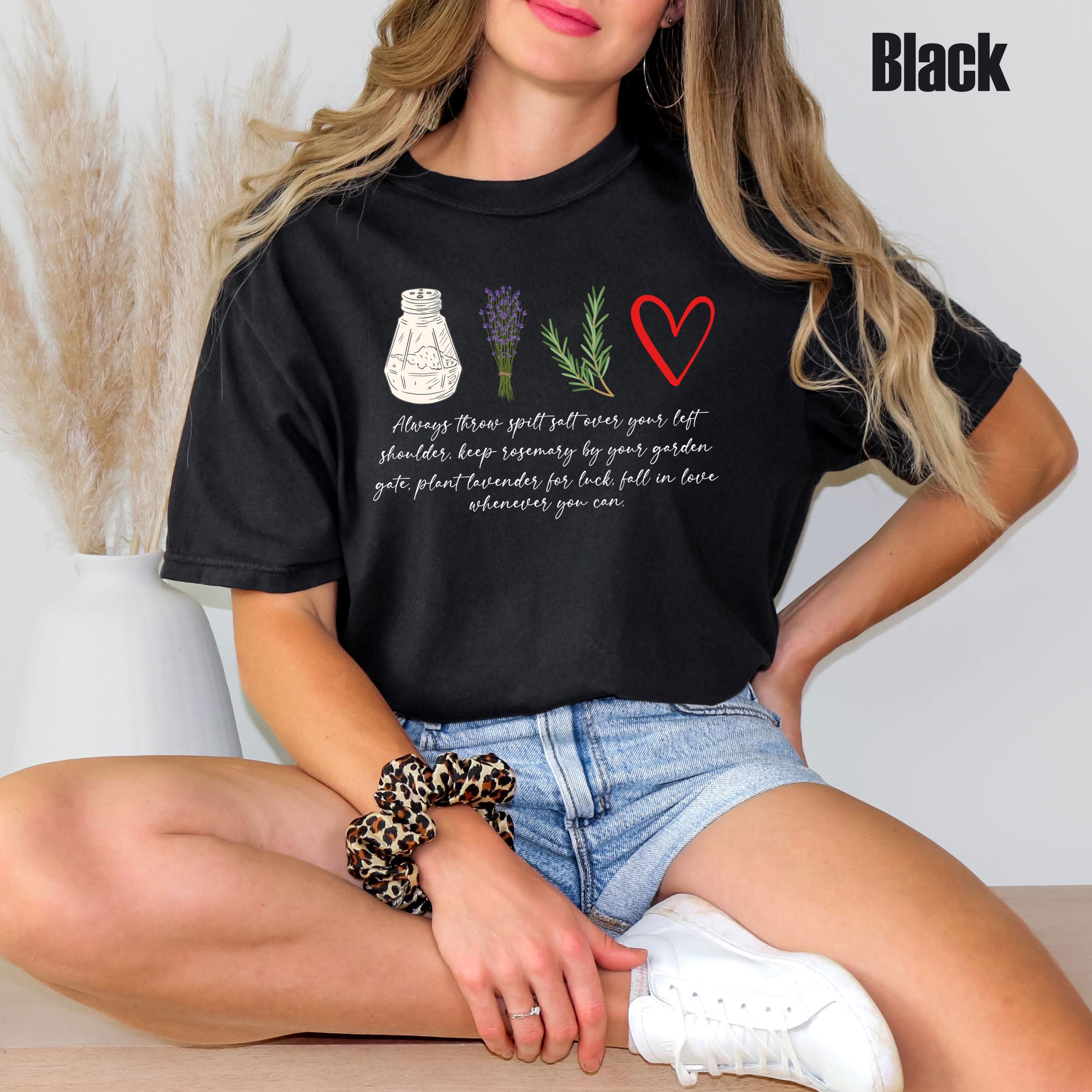 Comfort Colors Botanical Lucky Shirt Lavender Rosemary Graphic Tee Cottagecore Aesthetic Shirt Gift for Teacher
