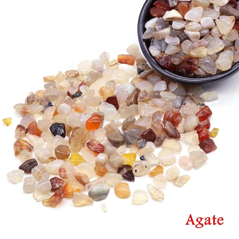 Natural Tumbled Agate & Quartz Crystal Gravel