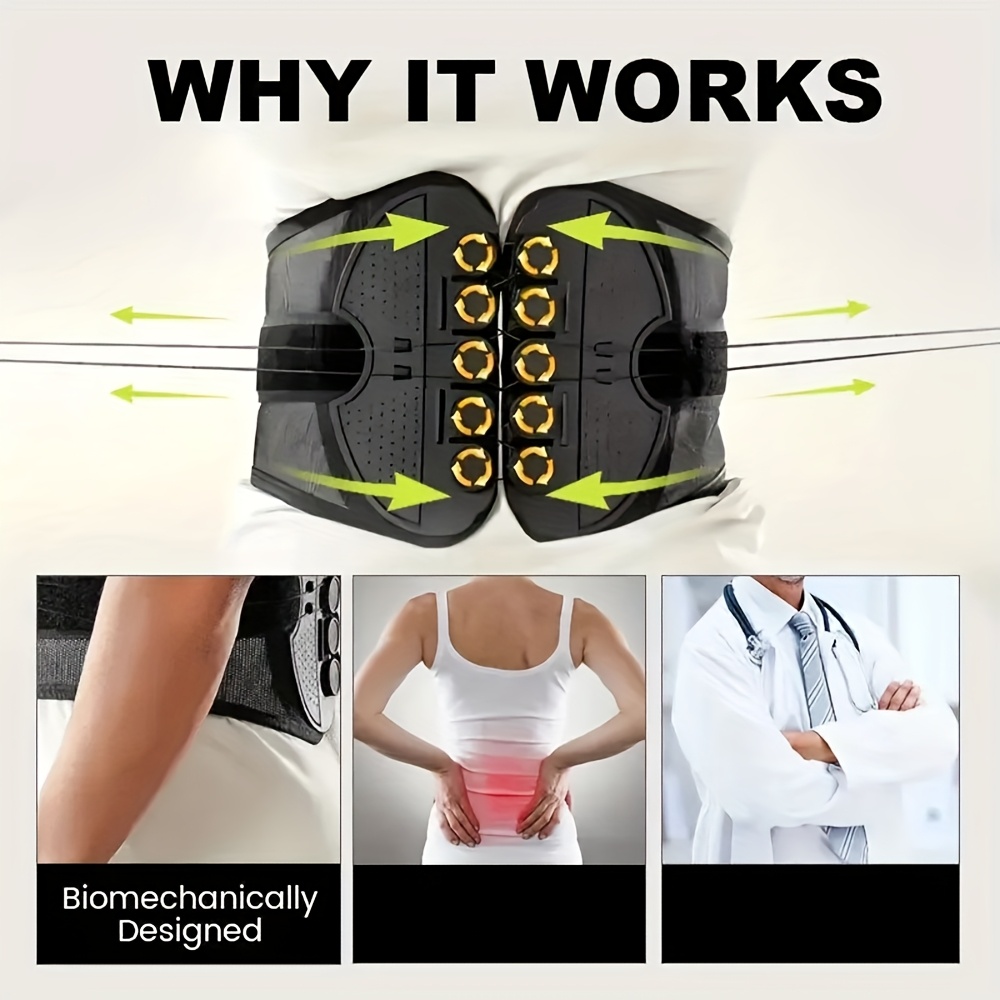 Unisex Lumbar Support Belt for Herniated Disc & Sciatica Relief Comfortable & Breathable Waist Support