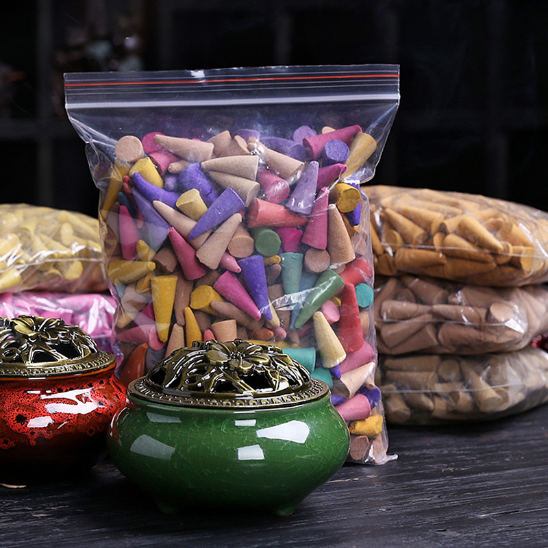 Natural Incense Cones Mixed Flavor, Backflow Insence Floral Lavender Sandalwood, Yoga Meditation Tea Room Decoration