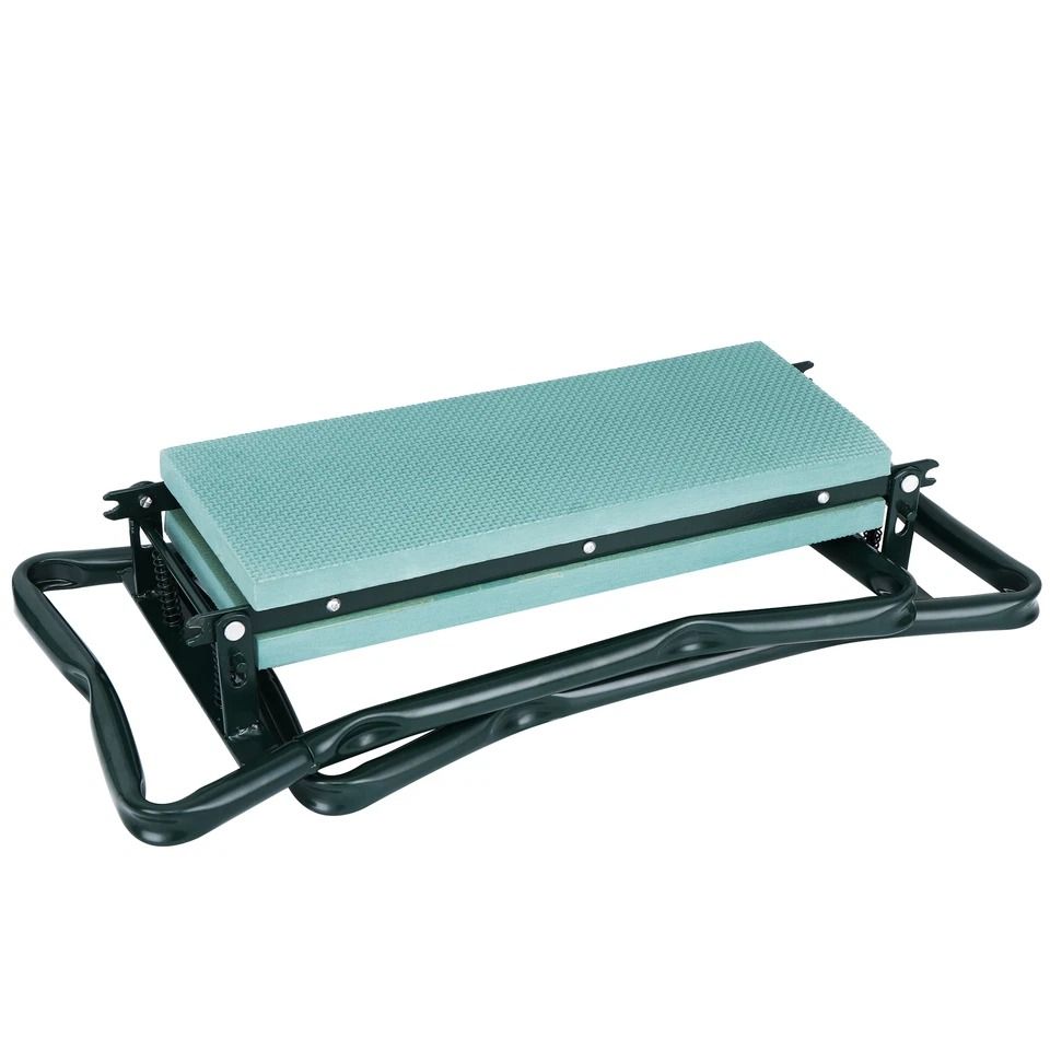 Foldable Garden Kneeler and Seat with EVA Cushion & Tool Pouch Heavy Duty Gardening Stool Bench