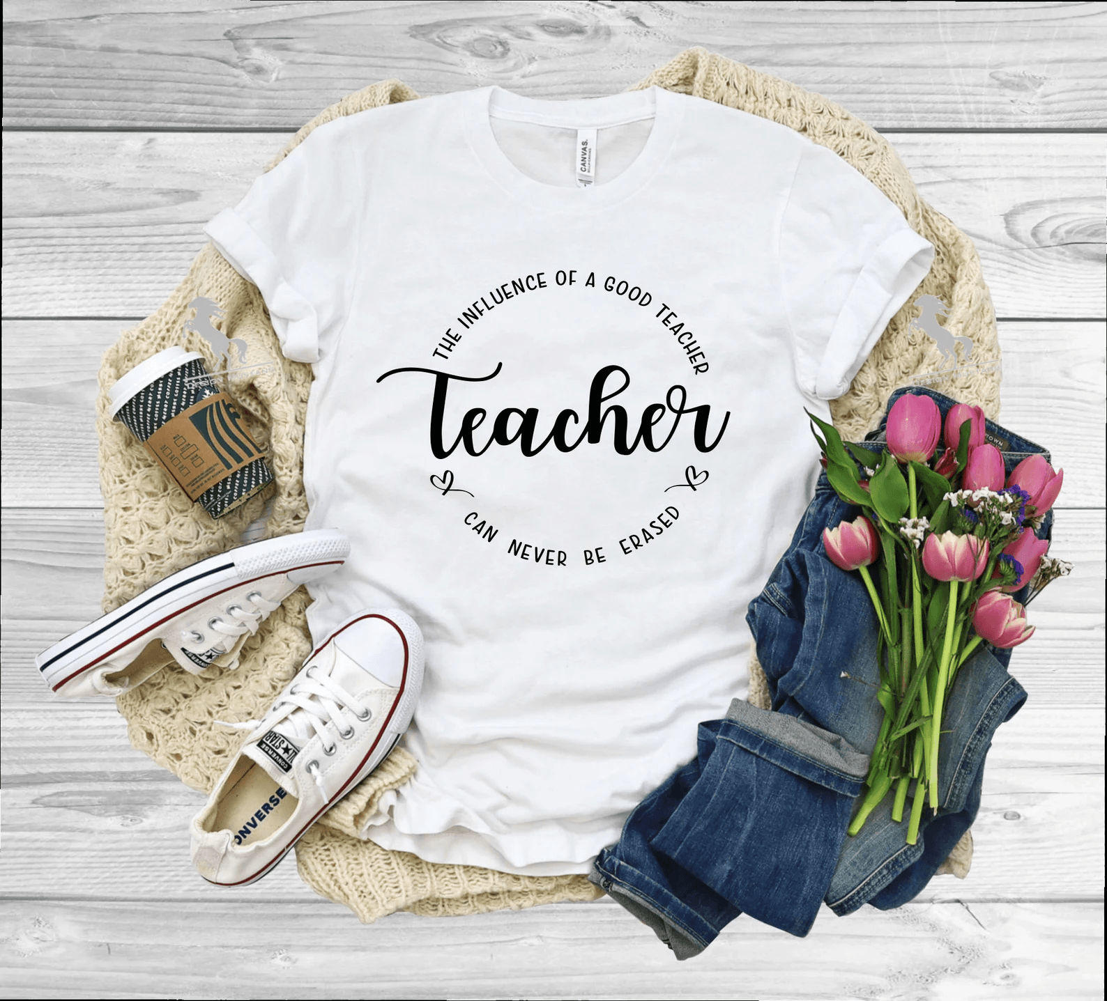 Comfort Colors Teacher Shirt | The Influence of a Teacher Inspirational Appreciation Tee