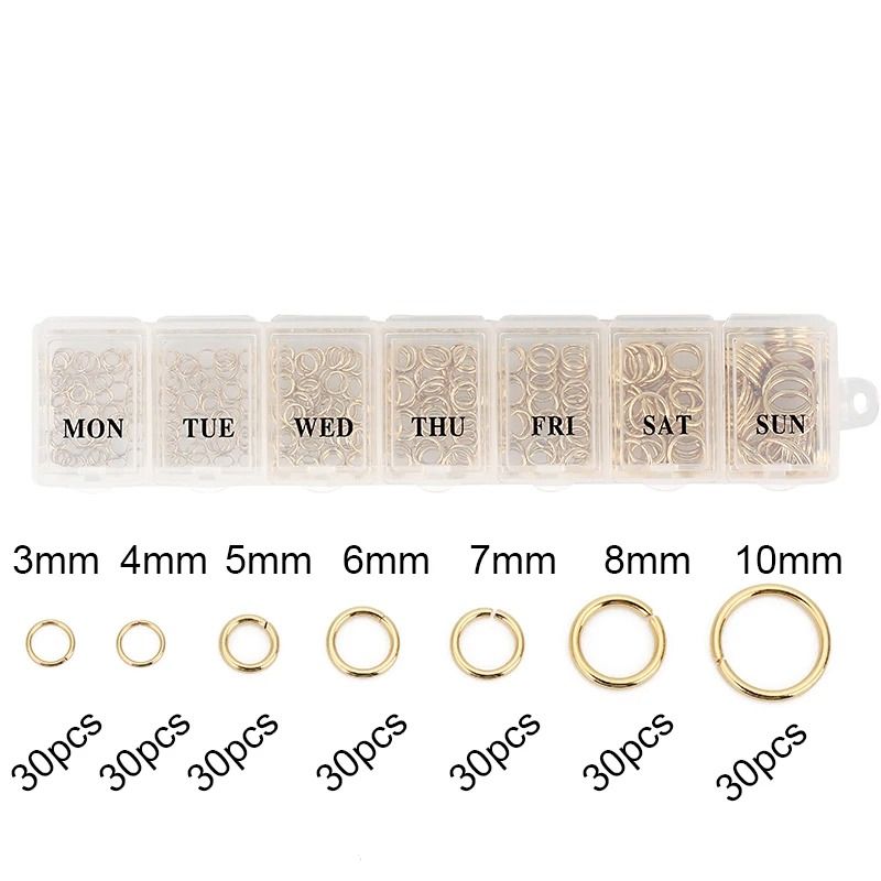 Jewelry Making Kit with Stainless Steel Jump Rings Clasps and Earring Hooks