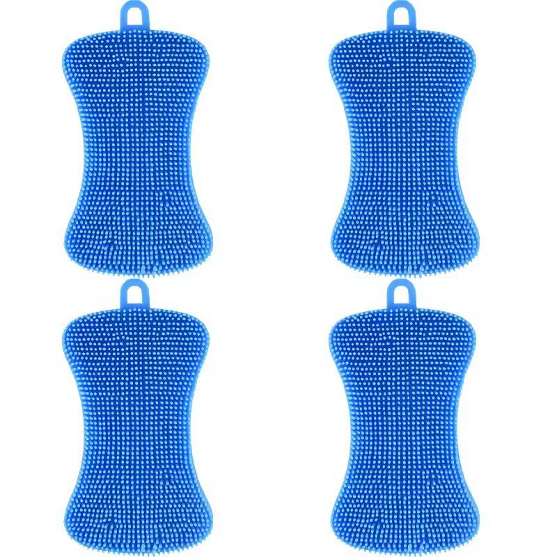Silicone Kitchen Scrubber Brush – Gentle & Effective Pot Pan Cleaner
