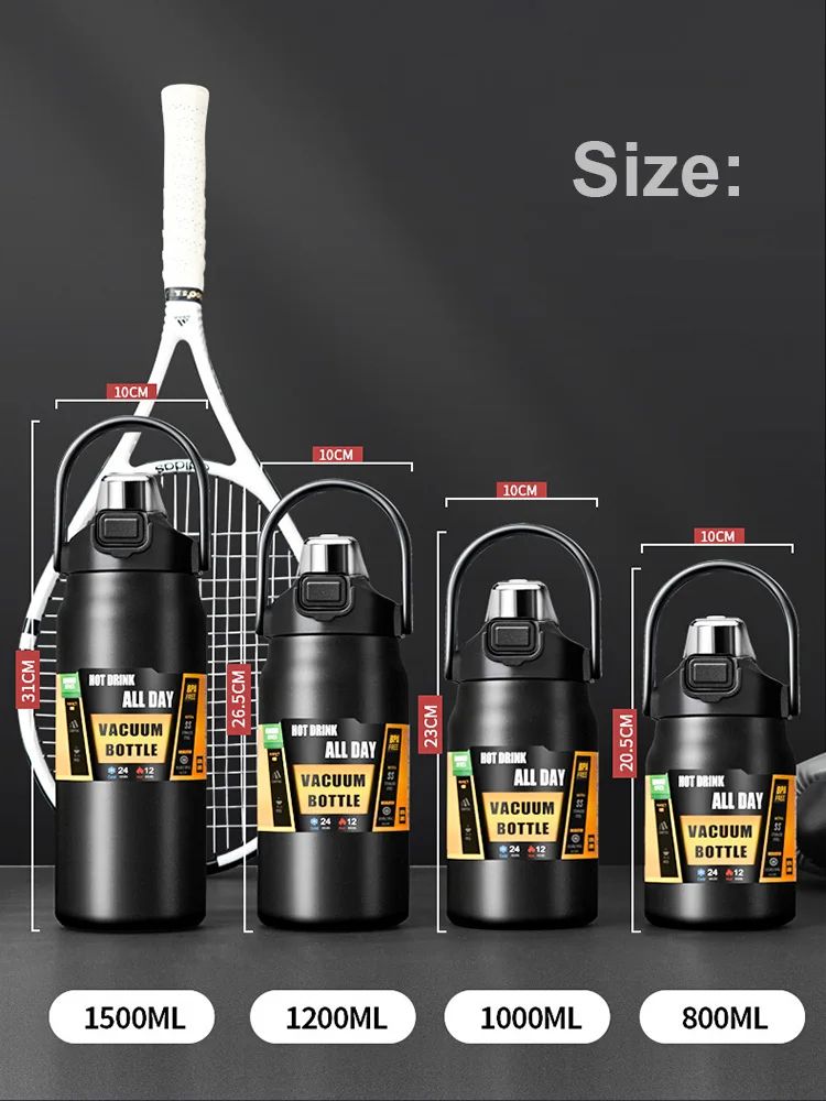 304 Stainless Steel Vacuum Insulated Tumbler with Straw Large Capacity Thermos Bottle