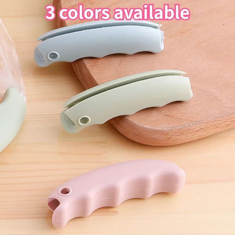 Silicone Grocery Bag Handle Clips Set of 3