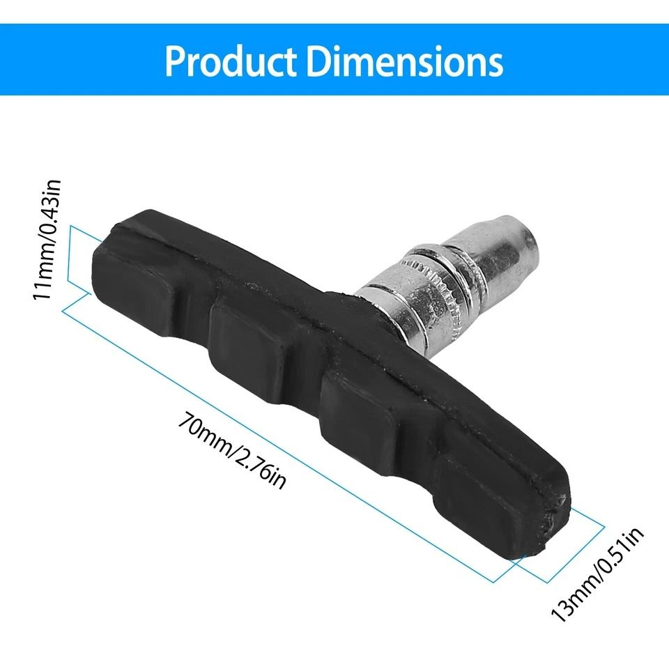V Brake Pads Cycling Bike Shoes Pads Non-Slip, Bicycle Stop Caliper, Rim Brake Blocks Set