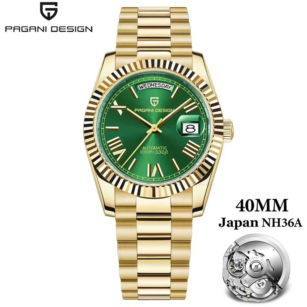 Automatic Day-Date Mechanical Watch – Luxury NH36A Movement Sapphire Timepiece