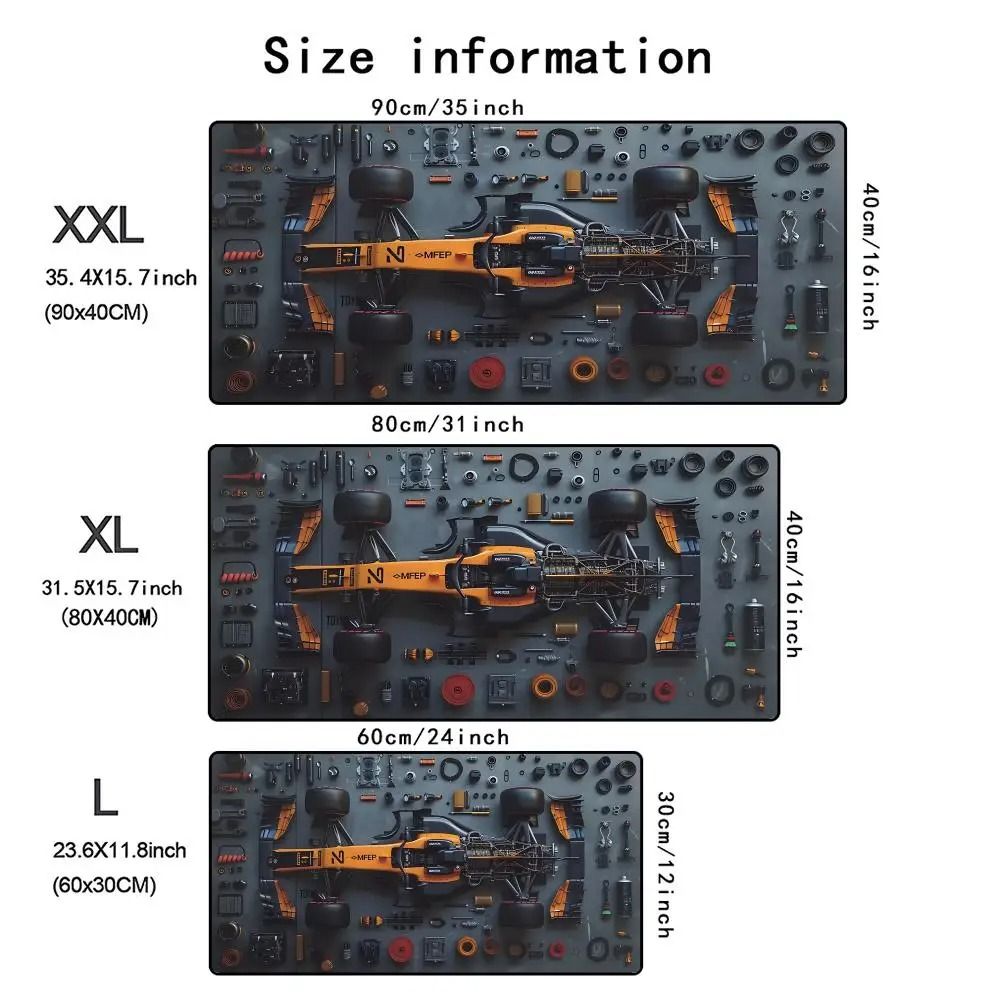 XXL Racing Car Gaming Mouse Pad Extended Desk Mat