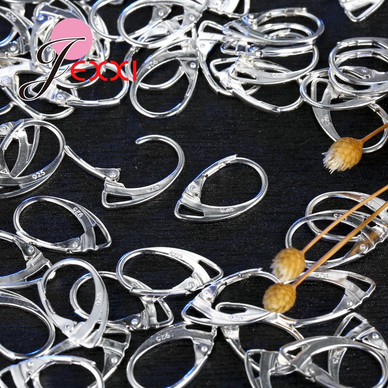 100 Pcs 925 Sterling Silver Ear Wire Hooks: DIY Earring Findings, Fast Shipping