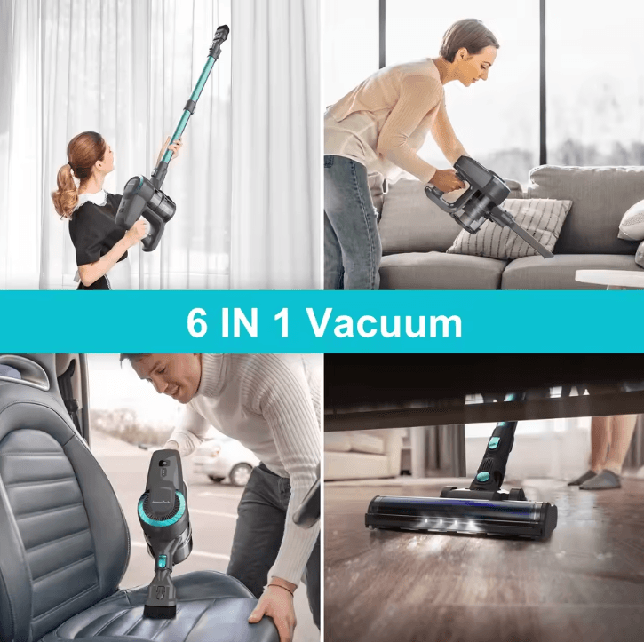 YISORA N300 Cordless Stick Vacuum – 20KPa Lightweight Vacuum Cleaner for Carpet, Hard Floors & Pet Hair