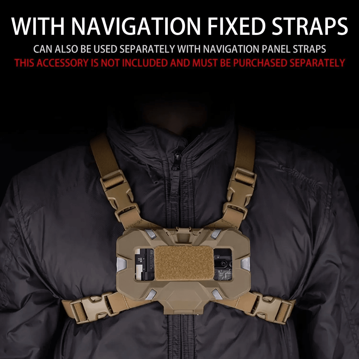 Tactical Molle Phone Holder Chest Rig Mount for Outdoor Navigation and Airsoft Vest