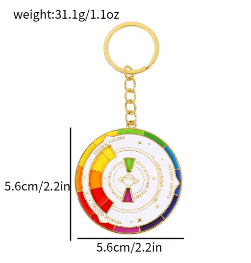 Artist Color Wheel Keychain Portable Paint Mixing Guide for Creatives