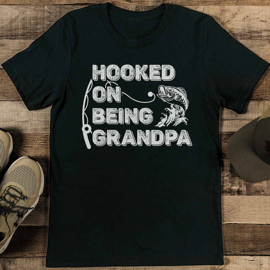 Hooked On Being Grandpa Tee