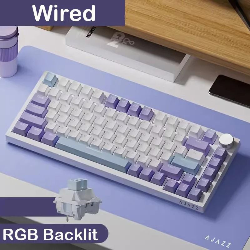 AJAZZ AK820 Mechanical Keyboard 70 Percent Compact RGB Tri Mode Wireless