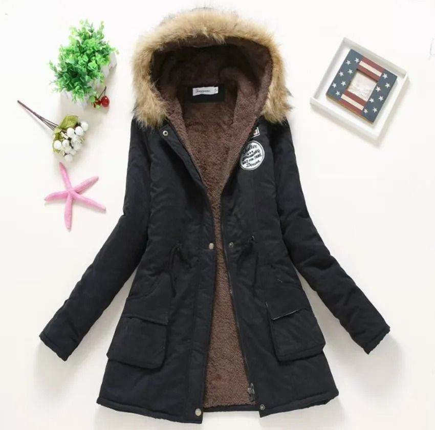 Womens Padded Hooded Cotton Jacket
