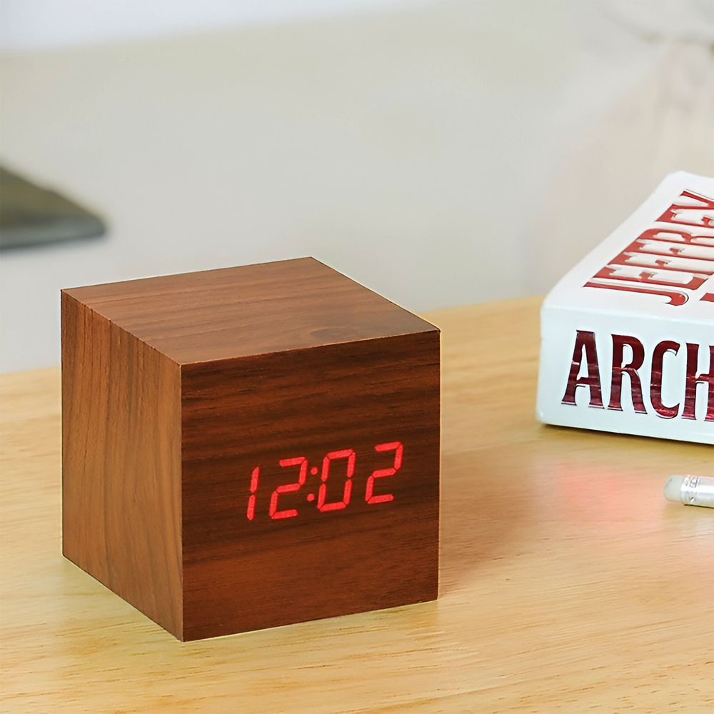 Wooden Digital Alarm Clock
