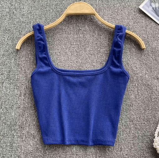 Womens Backless Y2K Crop Top Slim Fit Sleeveless Cami