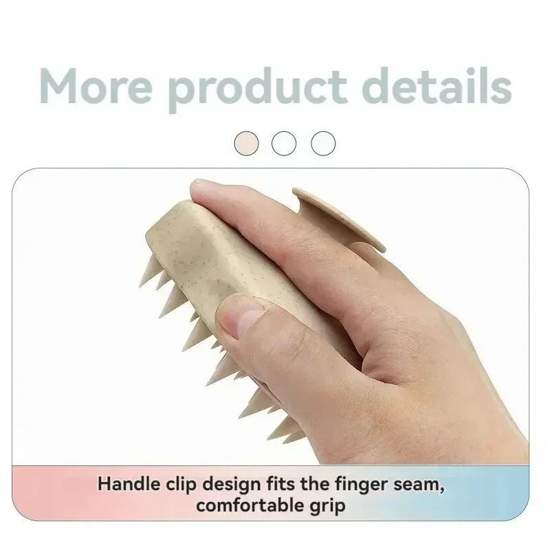 Eco-Friendly Silicone Scalp Massager | Wheat Straw Hair Wash Brush