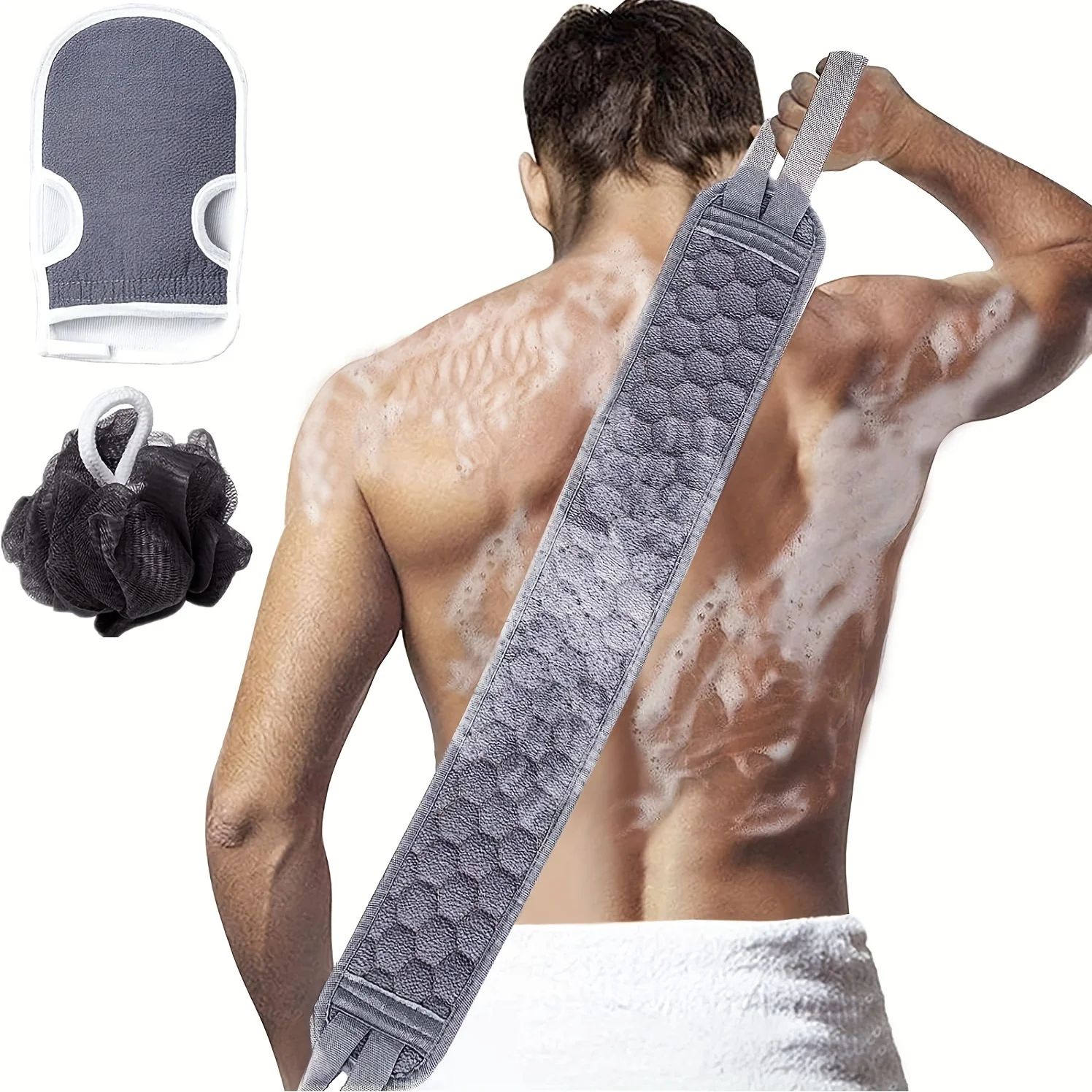 Exfoliating Body Scrubber Bath Set