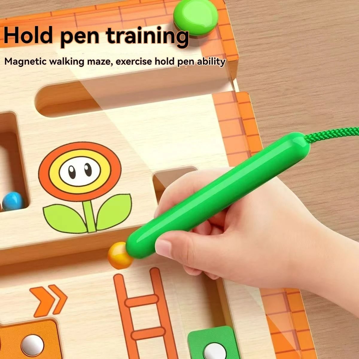 Childrens Magnetic Maze Walking Ball | Early Education Logic & Concentration Puzzle