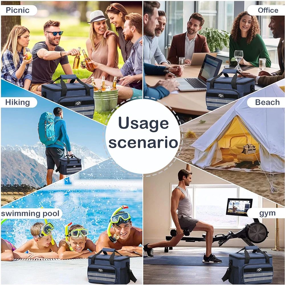 Large Capacity Insulated Picnic Cooler Bag