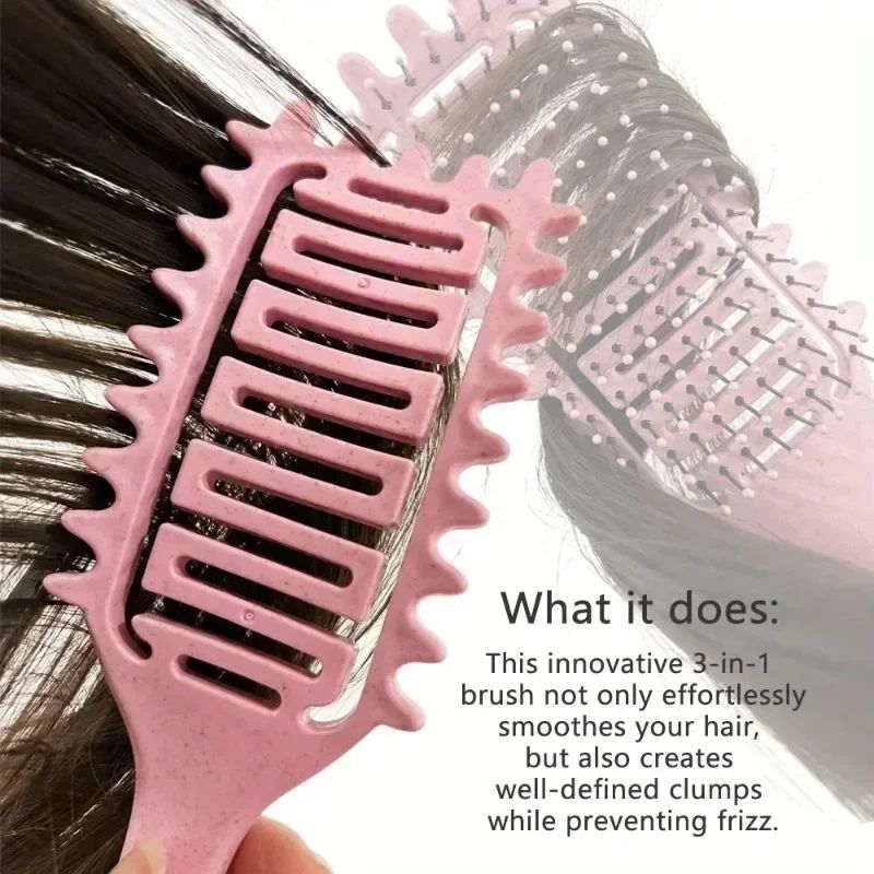 Curl Defining Detangling Brush Vented Styling Comb for Wet Curly Hair