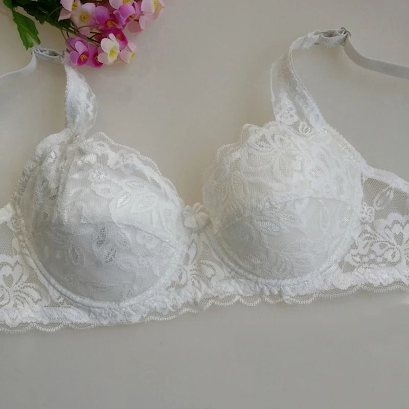 Elegant Lace Full-Cup Push-Up Bra - Summer Thin Breathable Underwire Lingerie