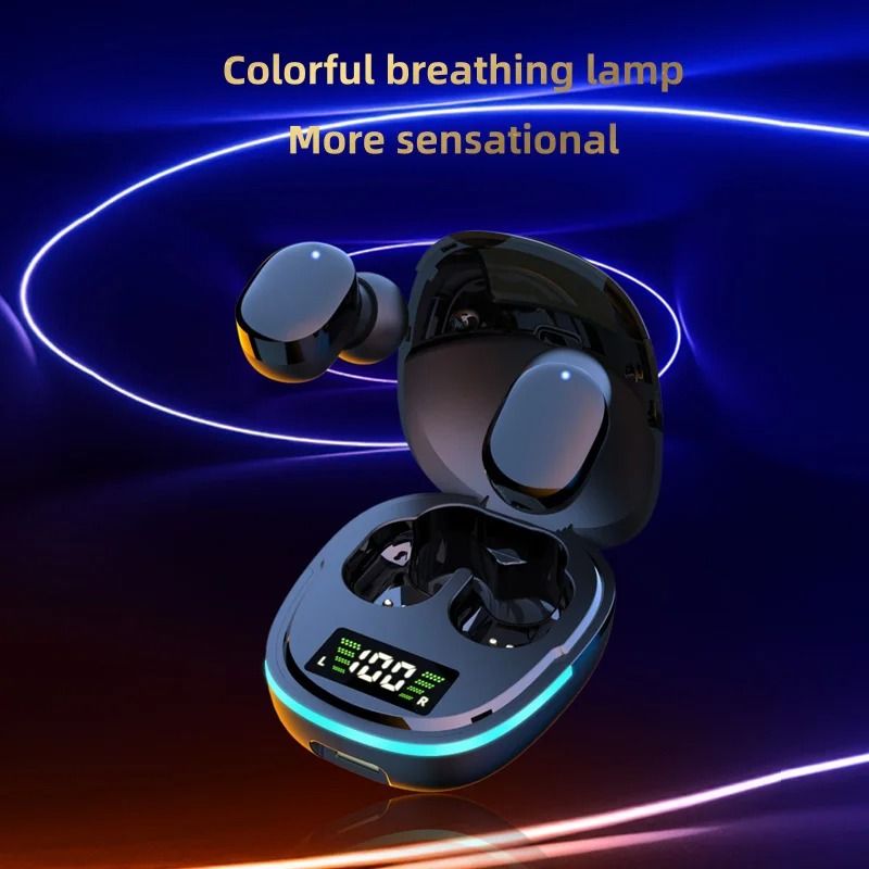 Wireless Bluetooth Earphones with LED Display and Noise Cancelling Mic