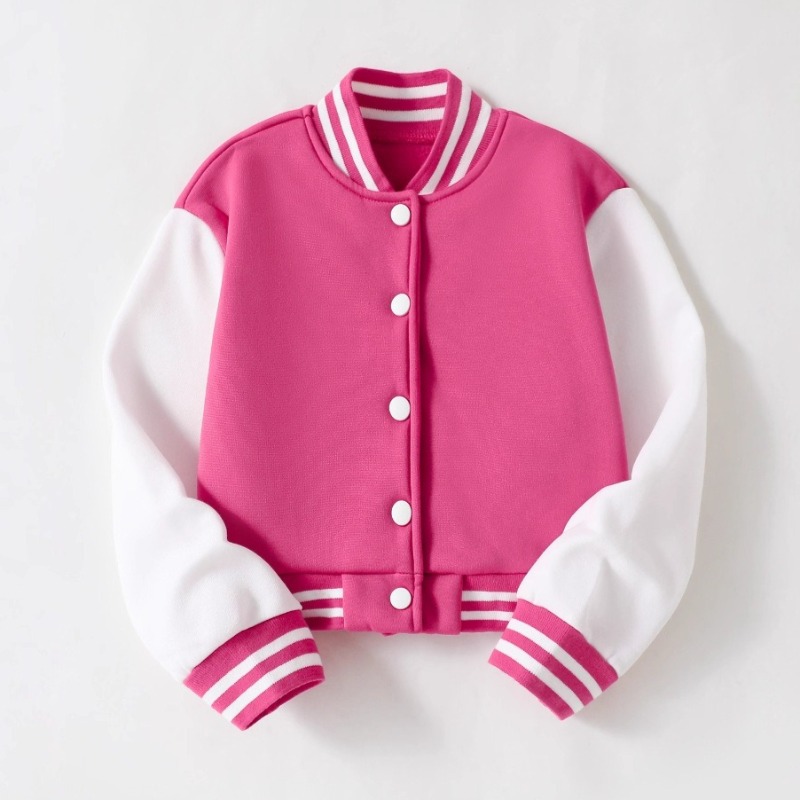 2025 Autumn New Baseball Jersey Coat, Patched Color Casual Jacket, College Style Cardigan Tops for Teen Boys and Girls,