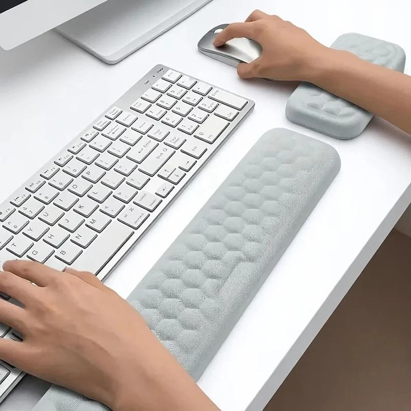 Wrist Mouse Keyboard Pad with Ergonomic Memory Foam Support for Office and Home Computers