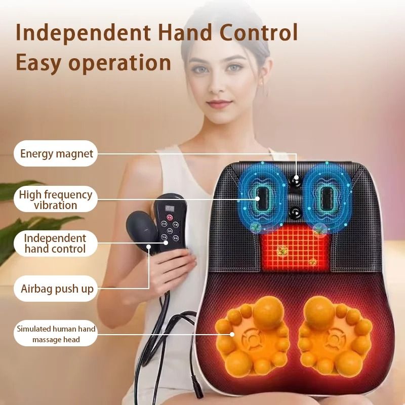 Electric Shiatsu Neck and Back Massage Pillow with Heat
