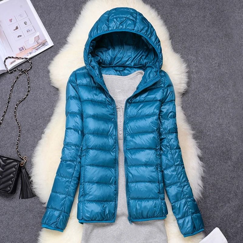 Ultra Lightweight Packable Hooded Puffer Jacket