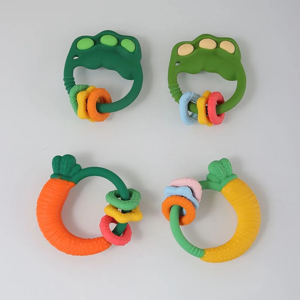 2025 Soft Silicone Carrot Teether – BPA-Free Teething Relief & Sensory Toy