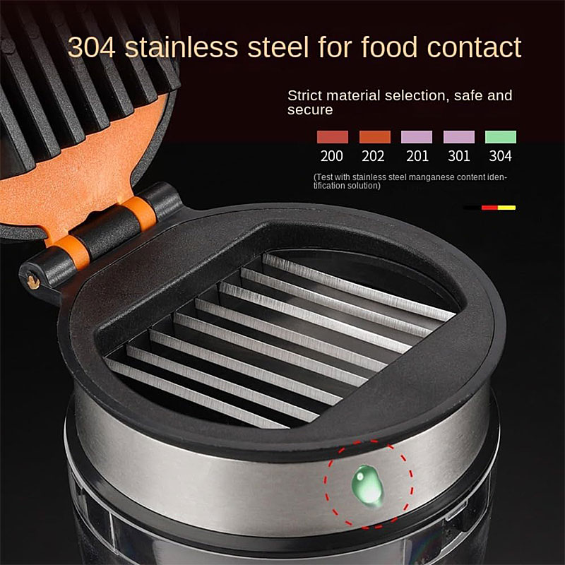 Mini Fruit Slicer & Chopper Stainless Steel Strawberry, Egg, Banana, Grape, Kiwi Cutter Kitchen Gadget