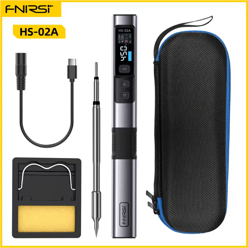 FNIRSI HS02 Smart Soldering Iron 100W with Adjustable Temperature and PD QC Fast Charging