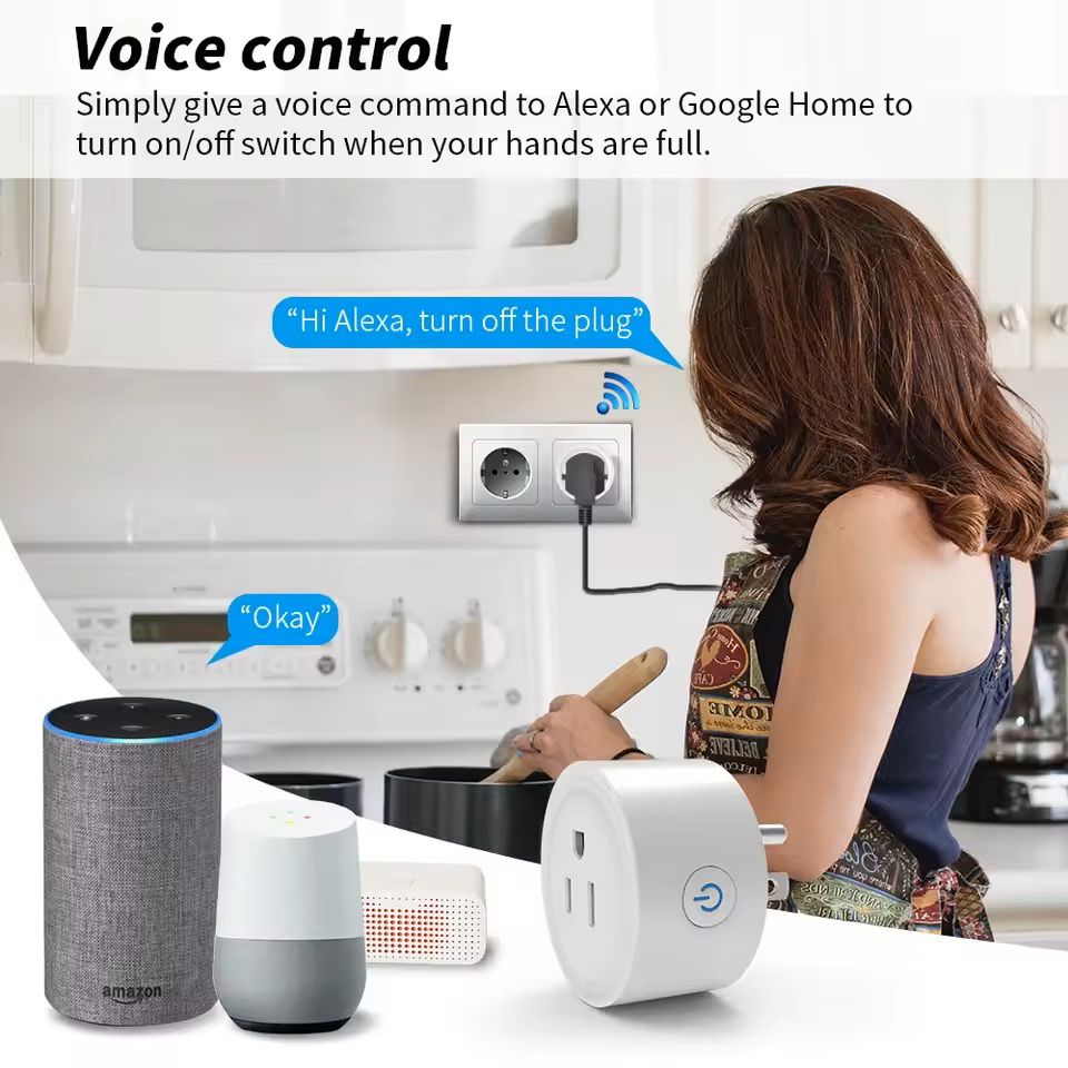 WiFi Smart Plug – Voice-Controlled Outlet with Alexa and Google Assistant Compatibility