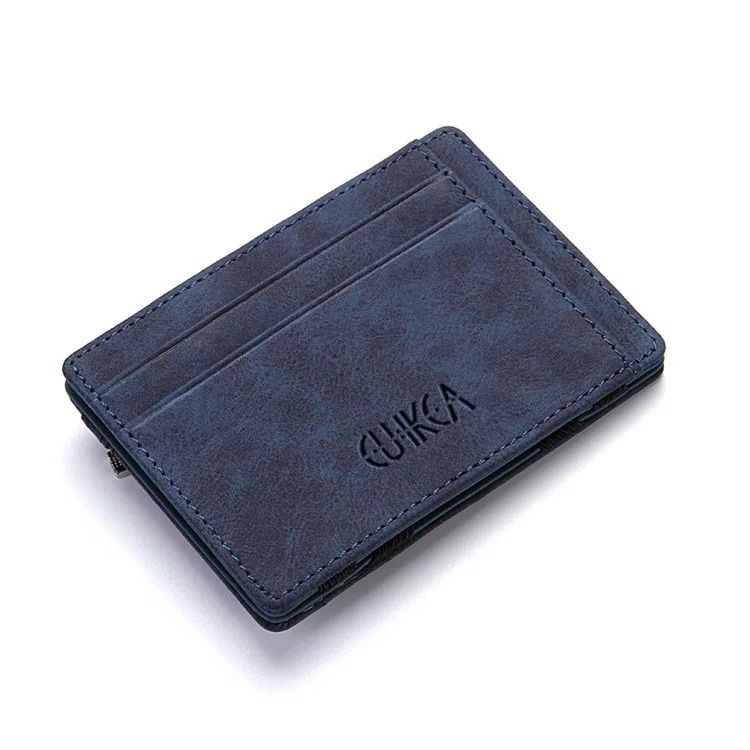 Slim Leather Magic Wallet with Card Holder and Money Clip