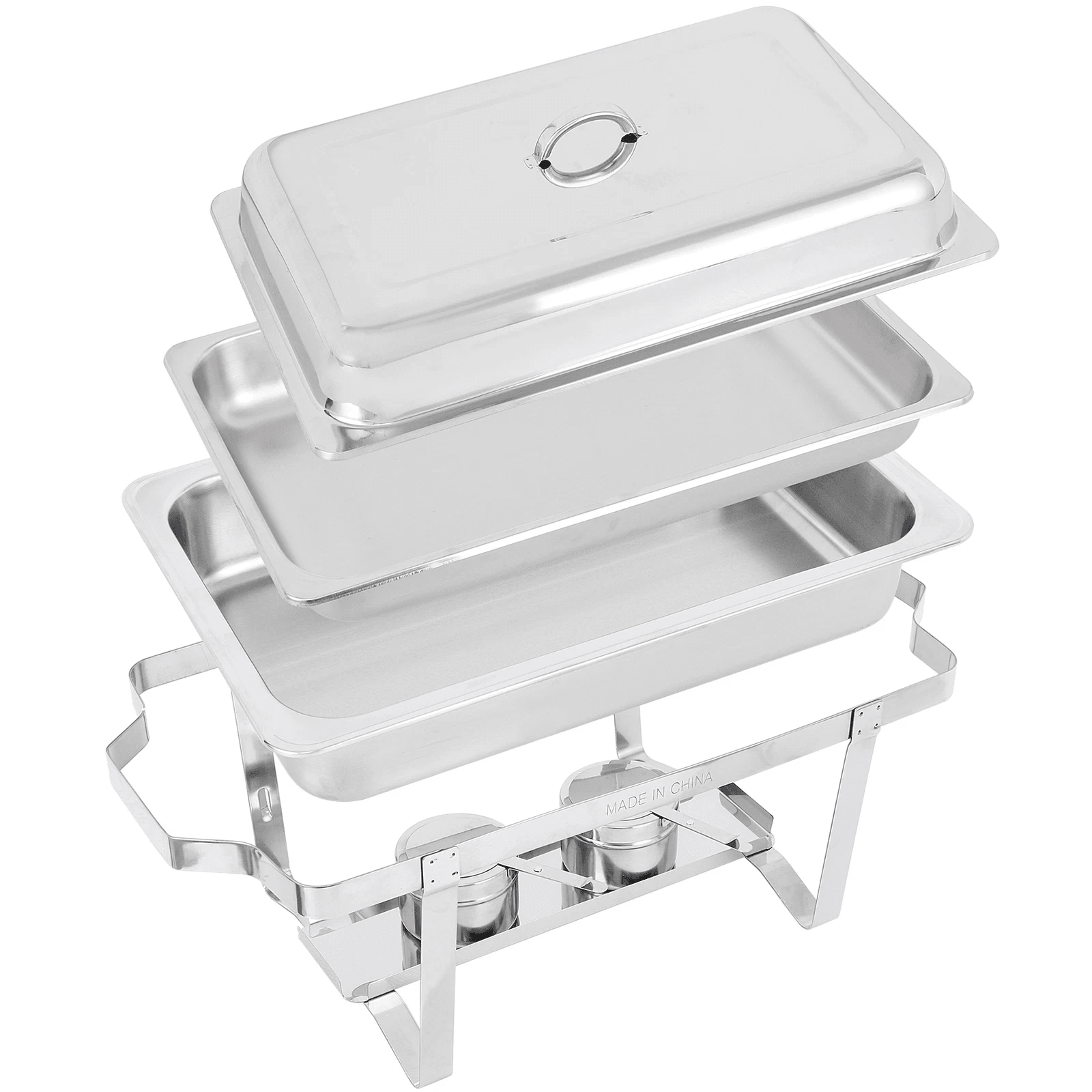 Premium Stainless Steel Chafing Dish Buffet Set with Water Pan & Fuel Holder