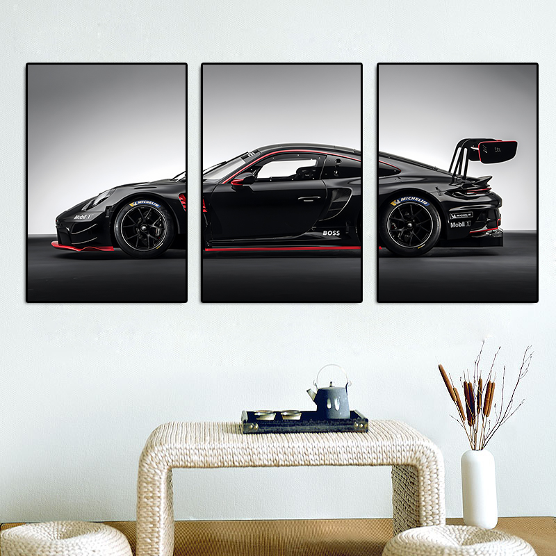Vintage Car Wall Art Set Industrial Automotive Canvas Prints