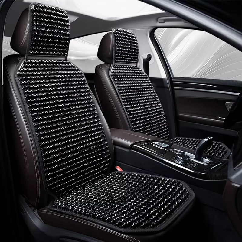 Wooden Bead Car Seat Cushion – Universal Cooling & Breathable Cover with Non-Slip Base, Available in 5 Colors